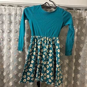 Tea Collection Teal and White Floral Dress